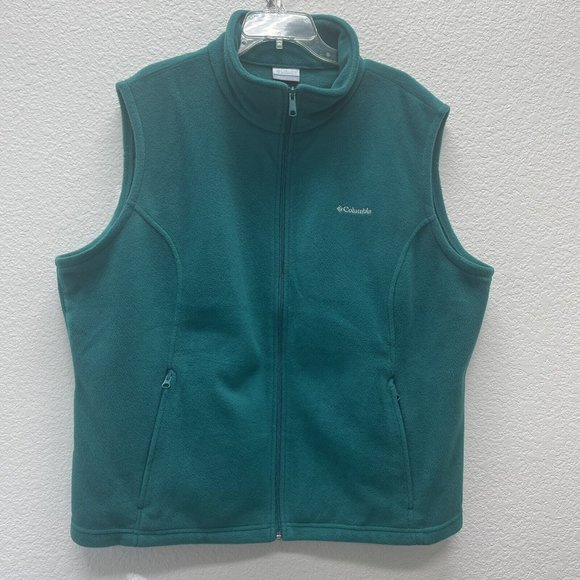 Columbia Womens Plus 3x Vest Green Teal 